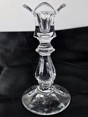 Vintage Gorham Viscount Crystal Tulip Top Candle Holder 6" hi